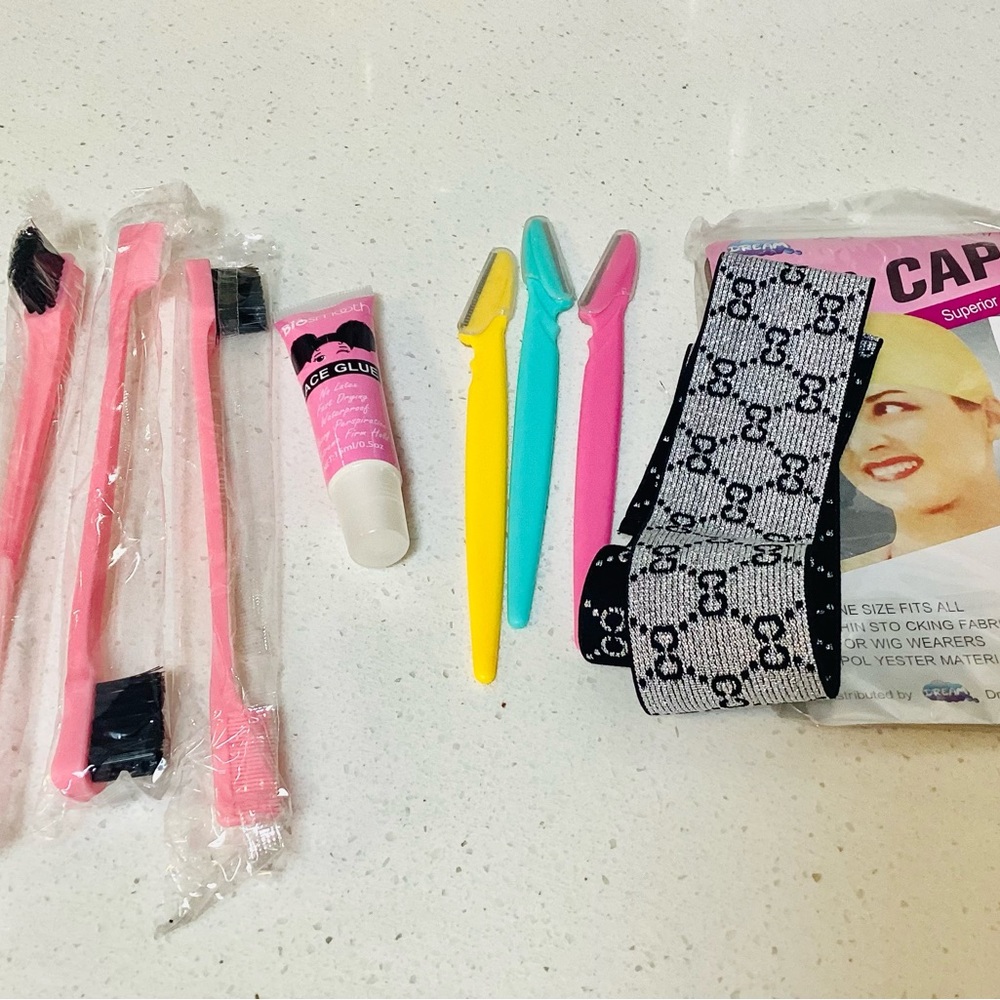 Everything that you need for your lace wigs 9pcs  edges hair band And more